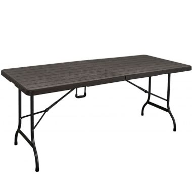 Blow Moulded Folding Wood Effect Table - 6ft