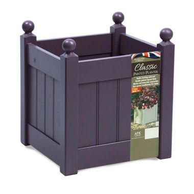 AFK Classic Square Wooden Planter, Lavender - 15in