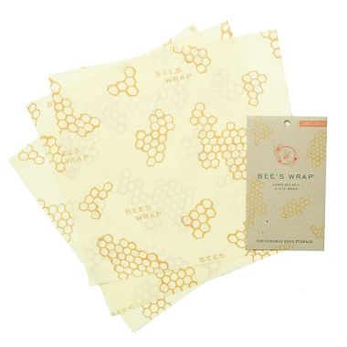 Bee's Wrap Reusable Food Wraps - Pack of 3, Large