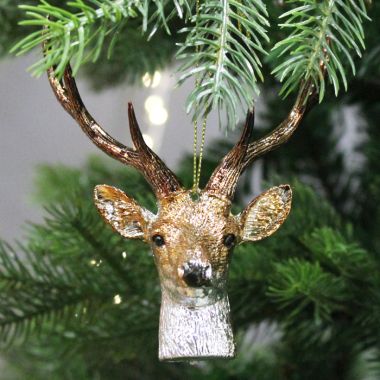 Reindeer Head Bauble - 14cm