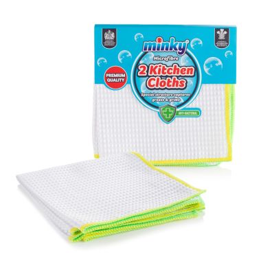 Minky Microfibre Long Lasting Kitchen Cloths - Pack of 2