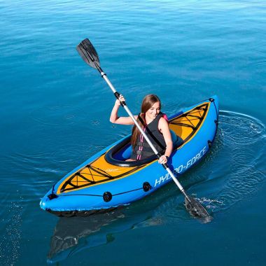 Bestway Hydro-Force Cove Champion Inflatable Kayak with Oar, 1 Person - 275cm x 81cm x 45cm