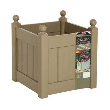 AFK Classic Square Wooden Planter, Nutmeg - 15in