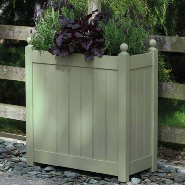 AFK Classic Tall Wooden Trough, Sage - 26in 