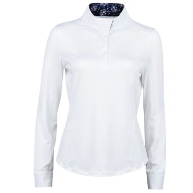 Dublin Women's Ria Competition Shirt, Long Sleeve - White/Navy