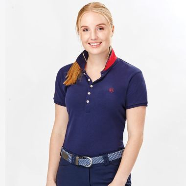 Dublin Women's Lily Cap Short Sleeve Polo Shirt - Navy