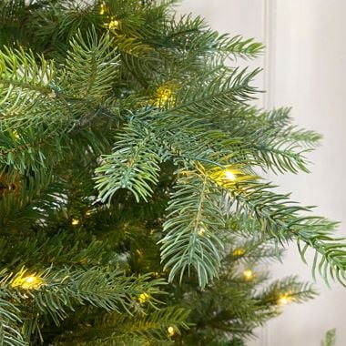 7ft Pre-Lit Grandis Fir Artificial Christmas Tree