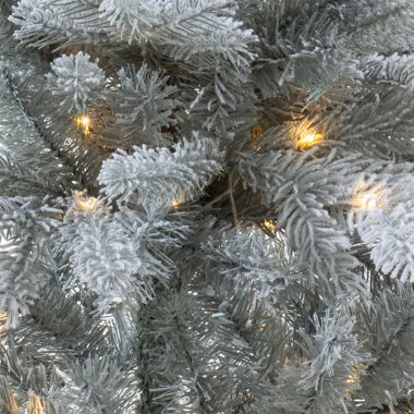 3ft Pre-Lit Mini Snowy Grandis Fir Artificial Christmas Tree