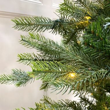 6ft Pre-Lit Grandis Fir Artificial Christmas Tree