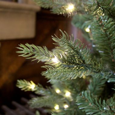 7ft Pre-Lit Slim Idaho Fir Artificial Christmas Tree