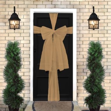 Champagne Christmas Door Bow 