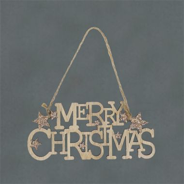 Champagne Merry Christmas Hanging Decoration 