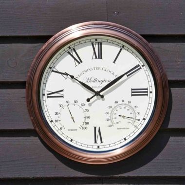 Smart Garden Outside In Mollington Wall Clock and Thermometer