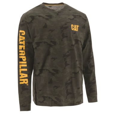 CAT Men’s Trademark Banner Long Sleeve T-Shirt – Night Camo