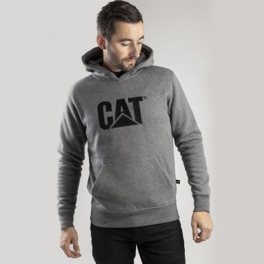CAT Men’s Trademark Hooded Sweatshirt - Heather Grey