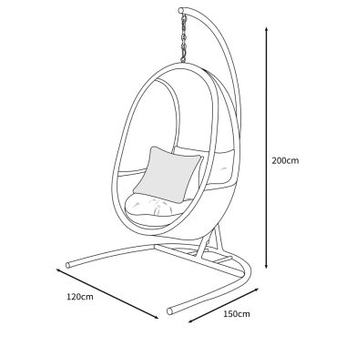 Hartman Heritage Single Hanging Egg Chair – Ash/Slate