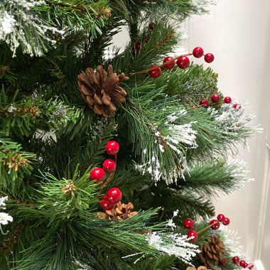 7ft Snowy Ipswich Pine Artificial Christmas Tree