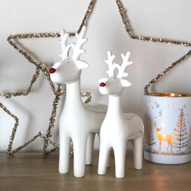 Red-Nosed Reindeer Christmas Decoration - 21cm