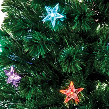 4ft Colour Changing LED Star Fibre Optic Artificial Christmas Tree