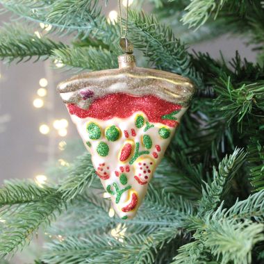 Pizza Christmas Bauble - 10cm