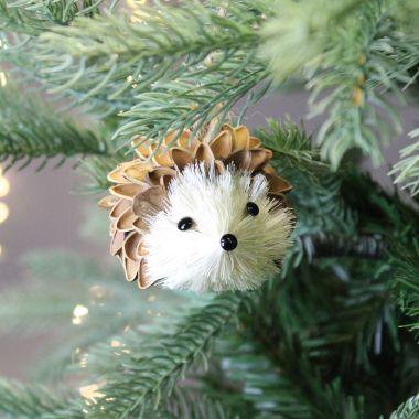 Natural Hedgehog Decoration - 7cm