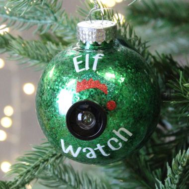 Green 'Elf Watch' Bauble - 8cm 