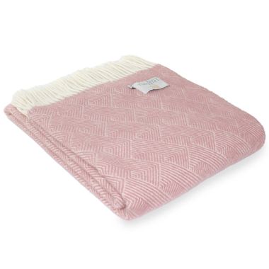 Tweedmill Delamere Blanket, Pink - 150cm x 183cm