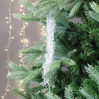 Clear Bead Icicle Decoration - 30cm 