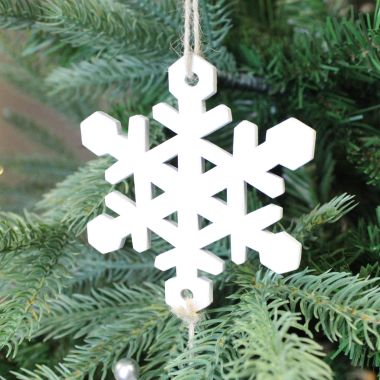 Wooden Snowflake Hanger - 58cm