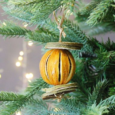 Orange Christmas Decoration - 9cm