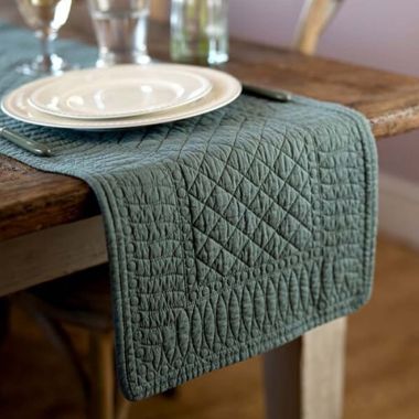 Mary Berry Signature Cotton Table Runner - Sea Green