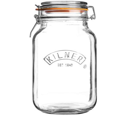 Kilner Square Clip Top Storage Jar - 1.5 Litres