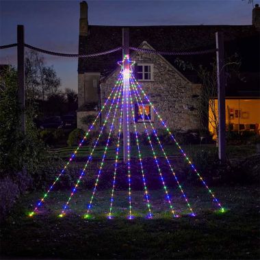 Shooting Star Cascading LED Lights, Multicoloured - 3m