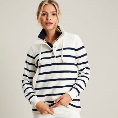 Joules Women's Southwold Sweatshirt - Navy/Creme Stripe 
