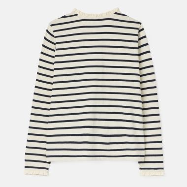Joules Women's Daisy Striped Long Sleeve Top - Navy/Cream Stripe
