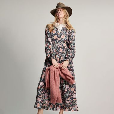 Joules Women's Heather Dress - Grey Floral 