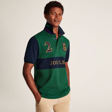 Joules Men's Embellished Polo Shirt - Green