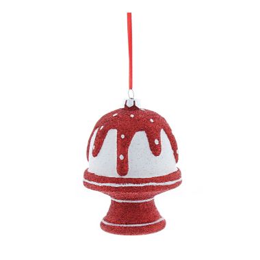 Red & White Cake Stand Decoration - 8cm