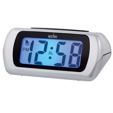 Acctim Auric LCD Alarm Clock - Silver