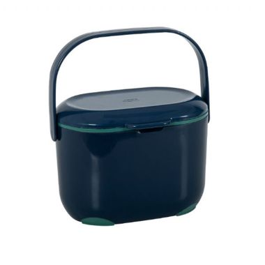 Addis Kitchen Compost Caddy, 2.5 Litres – Slate Blue / Sage Green
