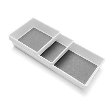 Addis Drawer Tidy, 3 Pack – White / Grey