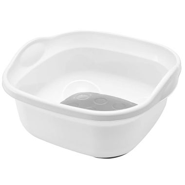 Addis Soft Touch Washing-Up Bowl, 8.5 Litre – White/Grey