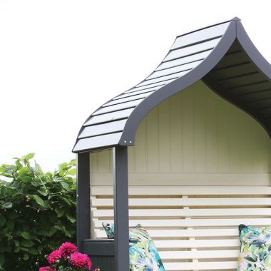 AFK Orchard Painted Arbour - Charcoal & Cream
