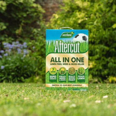 Westland Aftercut All In One Lawn Feed, Weed & Moss Killer – 160m²