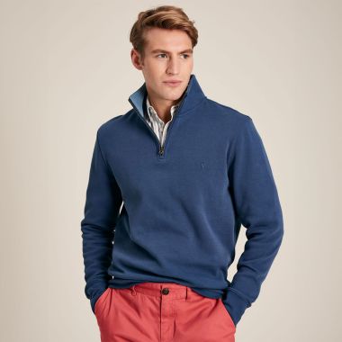 Joules Men's Alistair Quarter Zip Sweatshirt - Ink Blue