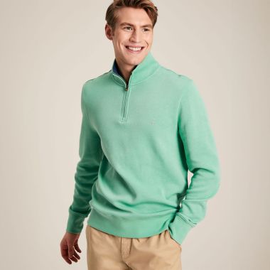 Joules Men's Alistair Quarter Zip Sweatshirt - Soft Green