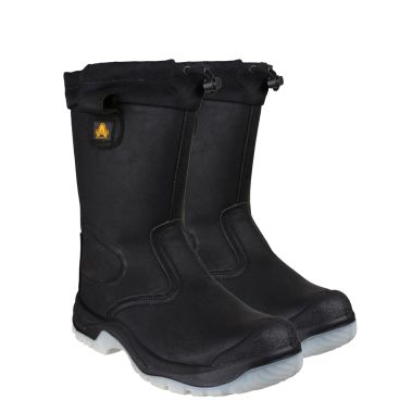 Amblers Men's FS209 Safety Rigger Boot, Fleece Lined - Black