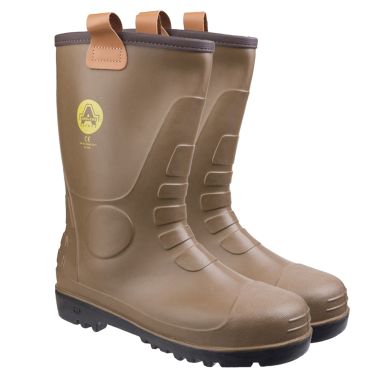 Amblers Men's FS95 PVC lined Safety Rigger Boots - Tan