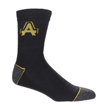 Amblers Safety Heavy Duty Black Work Socks – Pack of 3
