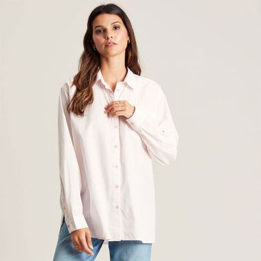 Joules Women's Striped Long Sleeved Shirt - Pink